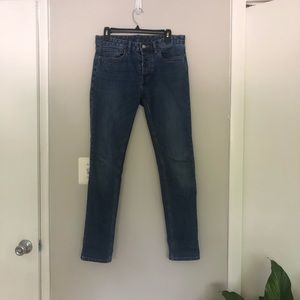 Topman Medium Wash Skinny Jeans 32 X 30